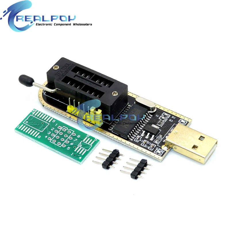 CH341A / CH341B 24 25 Series EEPROM Flash BIOS USB Programmer Module SOP8 SOP16 SOIC8 SOIC16 Test Clip Programmer Testing Clamp