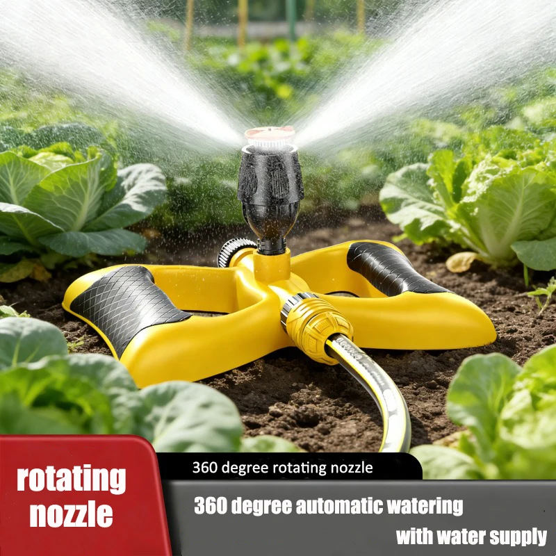 360° Rotation Garden Irrigation Sprinkler Auto Watering Head Farm Lawn Vegetable Yard Spray Cooling Sprayer