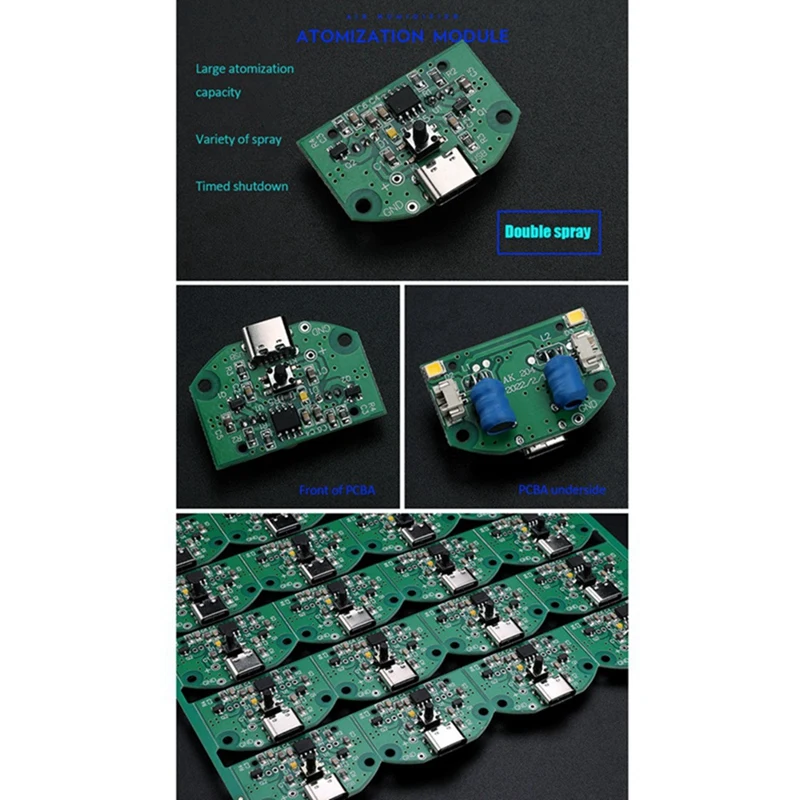 Dual Spray Atomization Module Atomization Experimental Equipment DIY Incubation PCB+Plastic+Metal