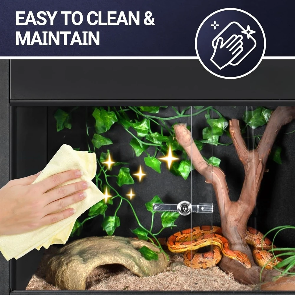 شعبية-68 جالون PVC مرابي الزواحف، 48x18x18 خزانات الزواحف الضميمة لثعبان بيثون الملتحي أبو بريص-البيع الساخن