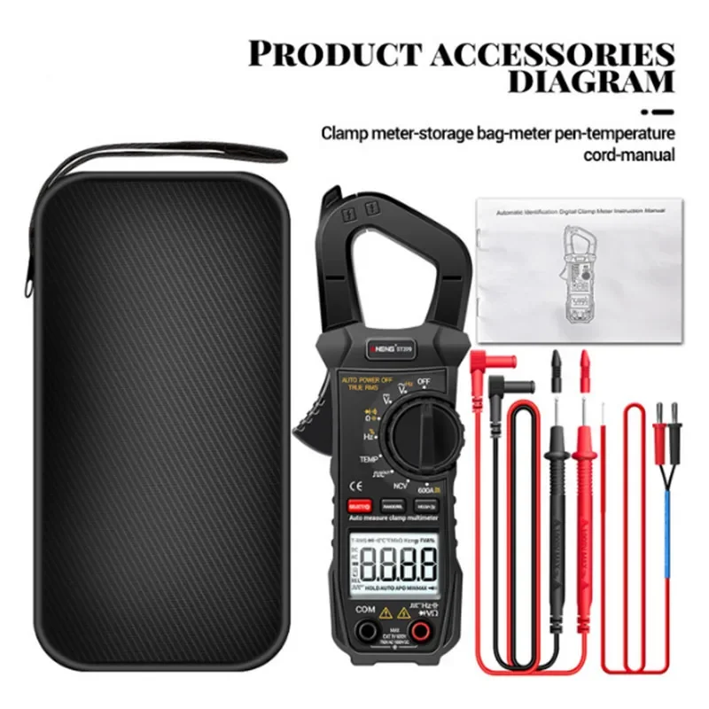 

ANENG ST209 6000 Counts True RMS Digital Professional Multimeter Clamp DC/AC Current Clamp Tester Meters Voltmeter Auto Range