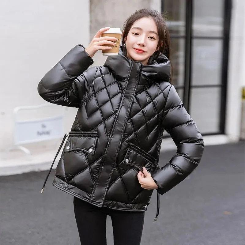 Women Down Cotton Jacket New Winter Coat Korean Thick Warm Parkas Overcoat Female Cotton Padded Jacket Hooded Ladies Outwear