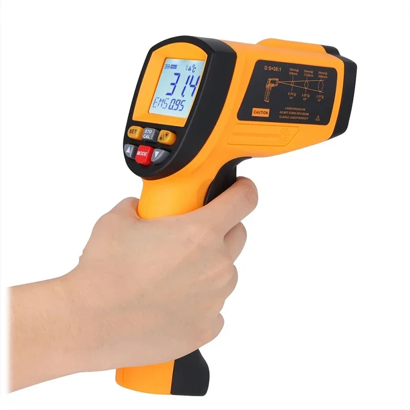 GM1650 Non Contact  Digital Thermometer 50:1 LCD Screen Temperature Meter Measuring Range 200-1650℃ Industrial High