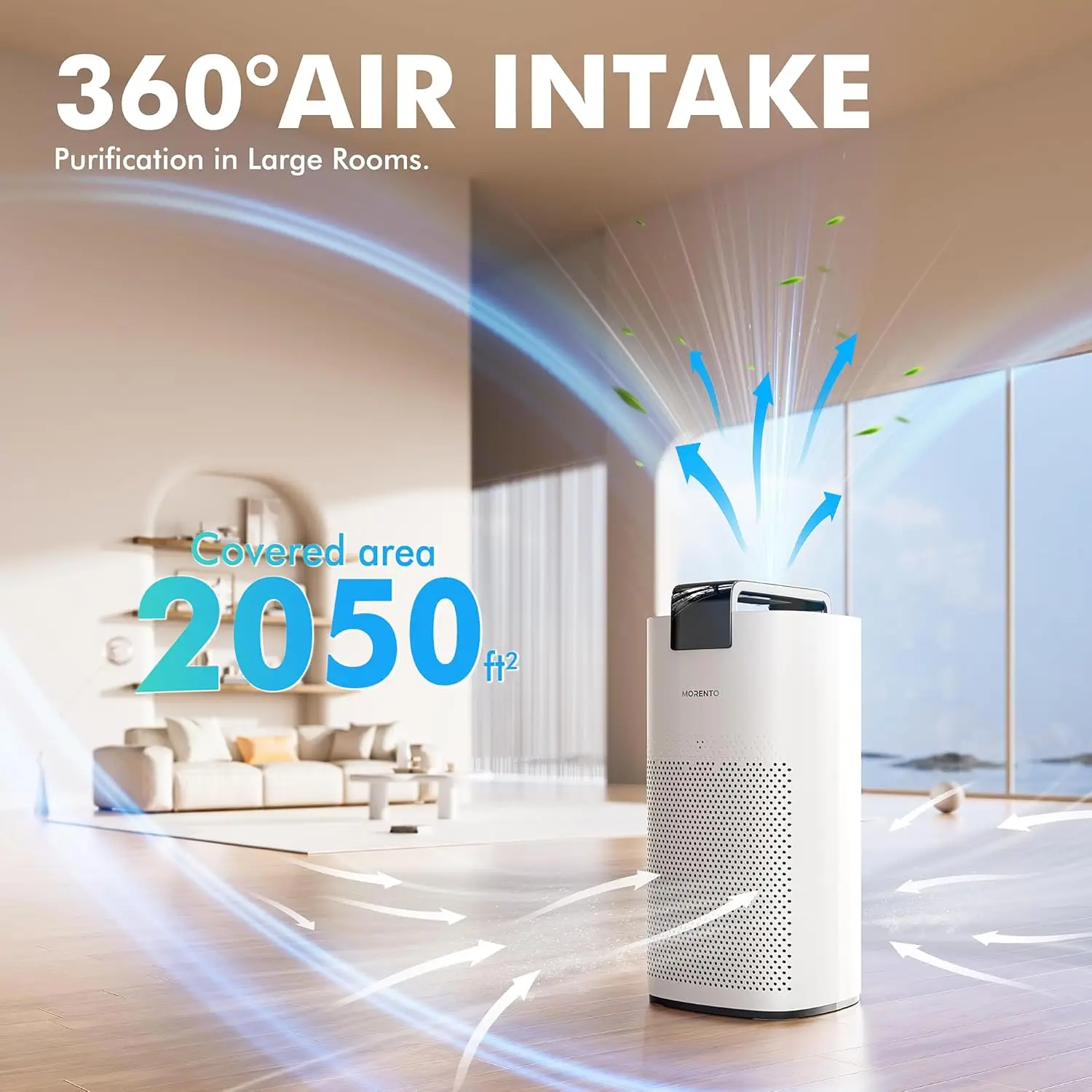 Air Purifiers for Home Large Room Up to 2050 Ft² with PM 2.5 Air Quality Sensor, Smart WiFi and Sleep Mode, Hepa Filters