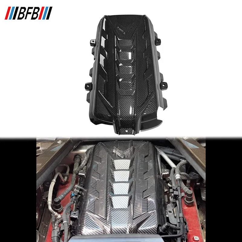 

For Corvette C8 Carbon Fiber Hood 8 Dry Carbon Fiber Engine Hood Replacement Modification Accessories Body Kit