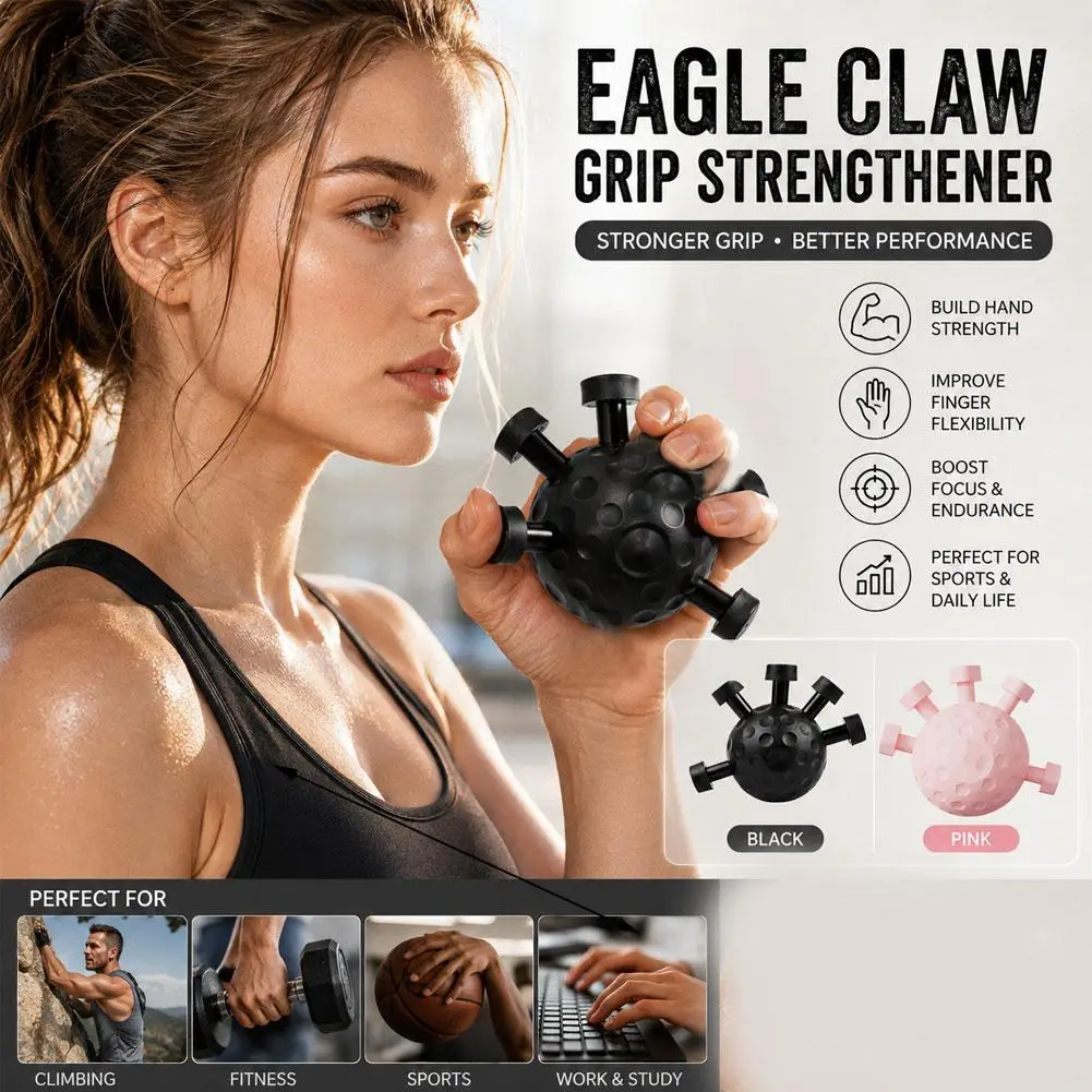 Eagle Claw Grip Strengthener Ball Hand Grip Trainer Multi-directional Resistance Forearm Exerciser Finger Strength Training