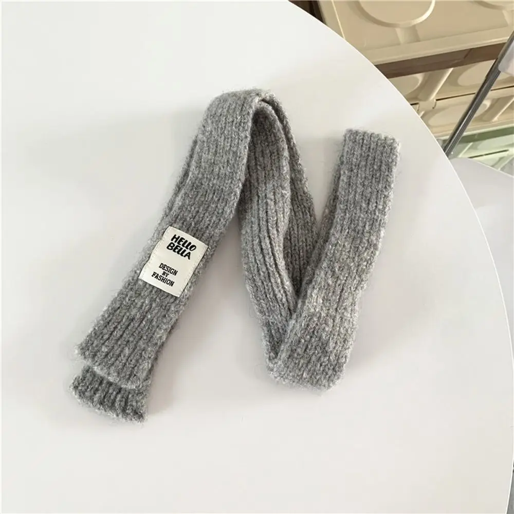 

Sweet Letter Y2K Knitted Long Scarves Slim Harajuku Neck Tie Korean Style All-match Neckerchief Winter/Autumn