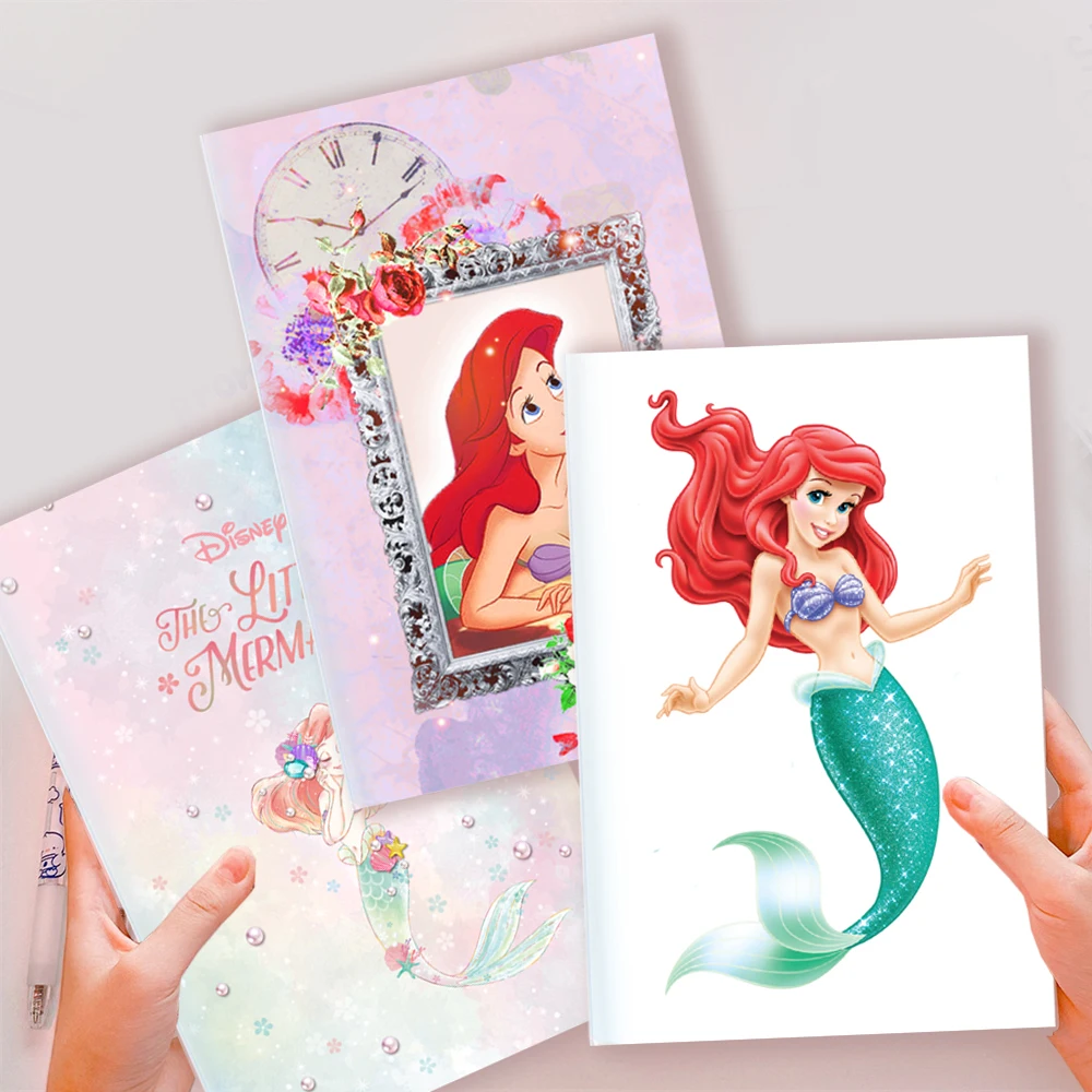 disney cartoon notebook fio encadernado a pequena sereia fanart movie princesa anna peixes beleza sofia livro de papelaria a5 01