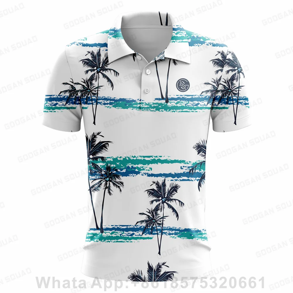 New Golf Wear Casual Short Sleeve Printed T-shirt Men Summer Golf Sports Shirt Golf Course Overalls Quick Dry F1 Racing Clothing