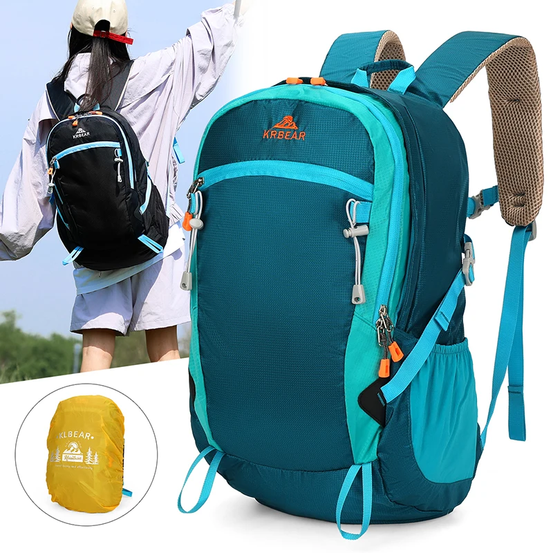 

Легкие сумки для скалолазания на открытом воздухе, большая вместимость, удобная задняя система, дышащий рюкзак для пеших прогулок, рыбалки, кемпинга