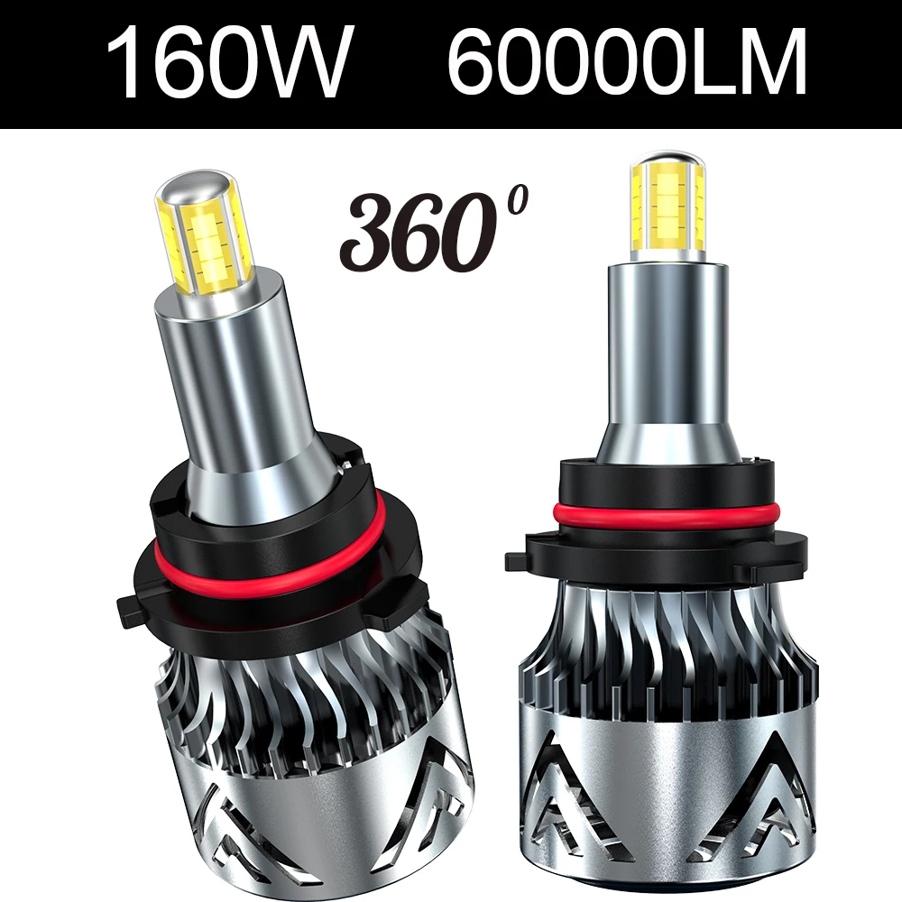 

H7 LED Canbus H11 H1 H8 H9 Car LED Headlight Bulbs 60000LM HB3 HB4 9012 9005 9006 Turbo Bi Led Projector Auto Fog Lamp 4 Sides