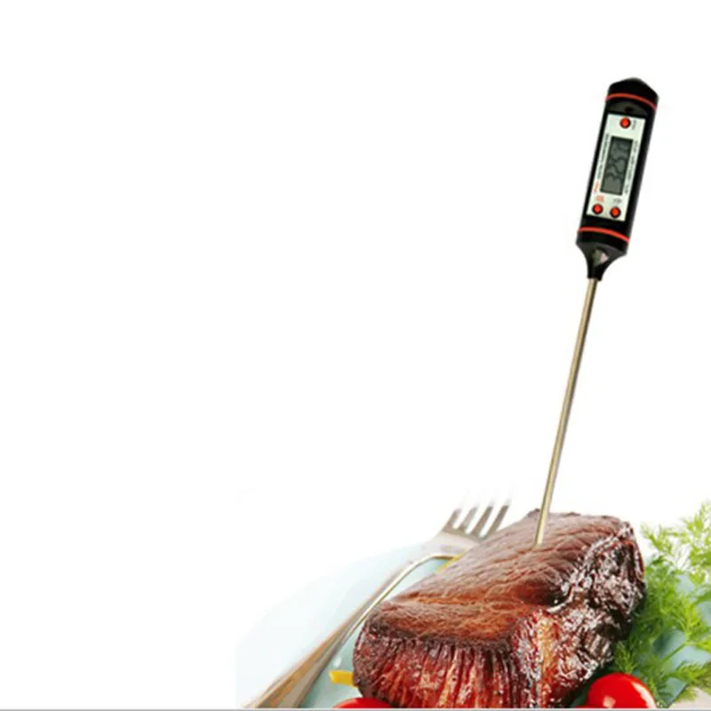 Digital LCD Food Thermometer Cooking Home Indoor Kitchen BBQ Probe Water Meat Milk Oil Liquid Oven Test Thermometer Digital