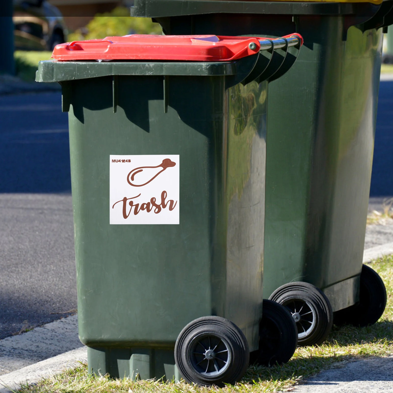 

1pc Garbage Sorting Stickers Trash Can Recycling Waterproof PVC Material Removable Adhesive Classification Sign Waste Container