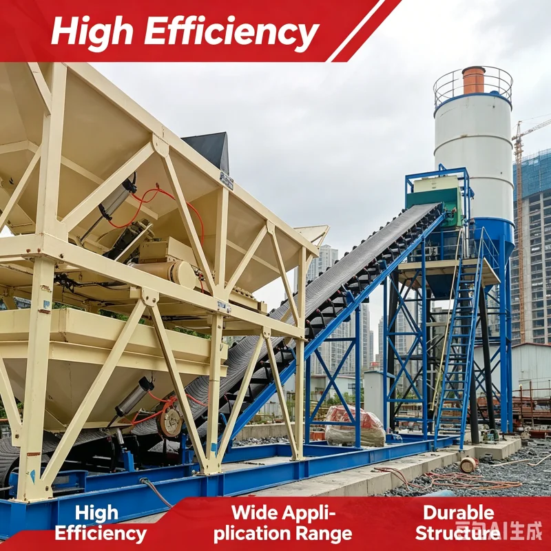 Commercial Commercial Automatic Concrete Batching Plant 90m3h Stationary Belt Conveyor Ready Mix Mixing Station Production Line Assembly - Aliexpress Deal