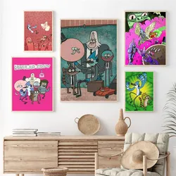 1pc Regular Cartoon Show Movie Self-adhesive Art Poster Waterproof Paper Sticker Coffee House Bar Room Wall Decor