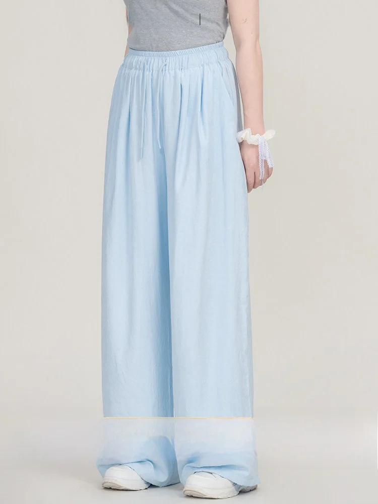 

Heynew plus Size Women's Dstring Elastic Waist Wide Leg Pants Summer New Sle Slimming Pear ape Trousers Korean Sle C...