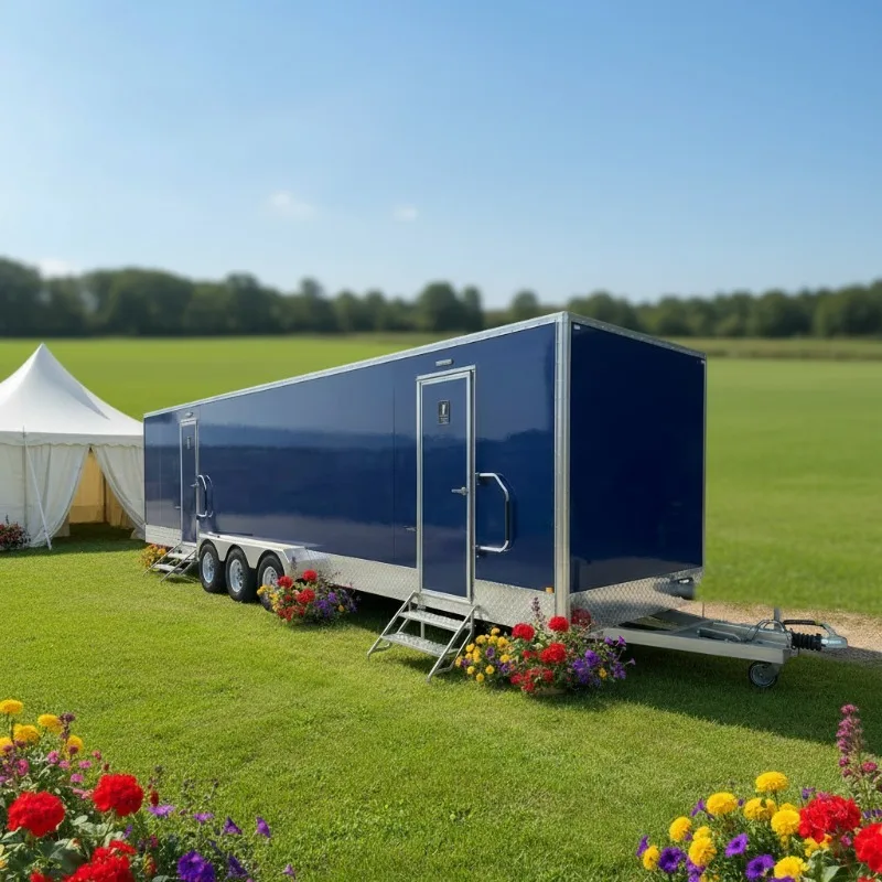 Modern Design Portable Toilet Trailer Mobile Bathroom Trailer Restroom Toilet