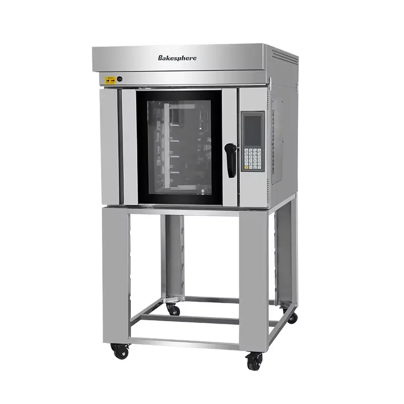 2026 5-Tray Commercial Rotary Convection Oven for Bread Baking Cake Baking Machine Industrial Rotary Oven Bakery Trolley
