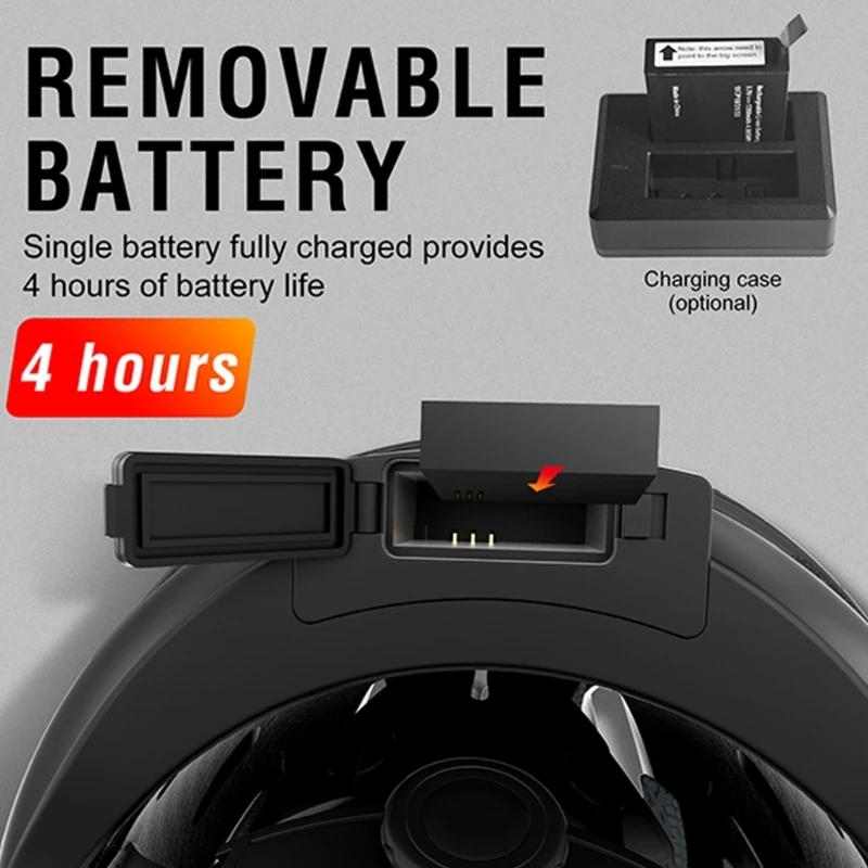 Wireless Bluetooth-Compatible Helmets Mount Camera 1080P with Voice Call & Vibration Reduction High Resolution Camera for Riders