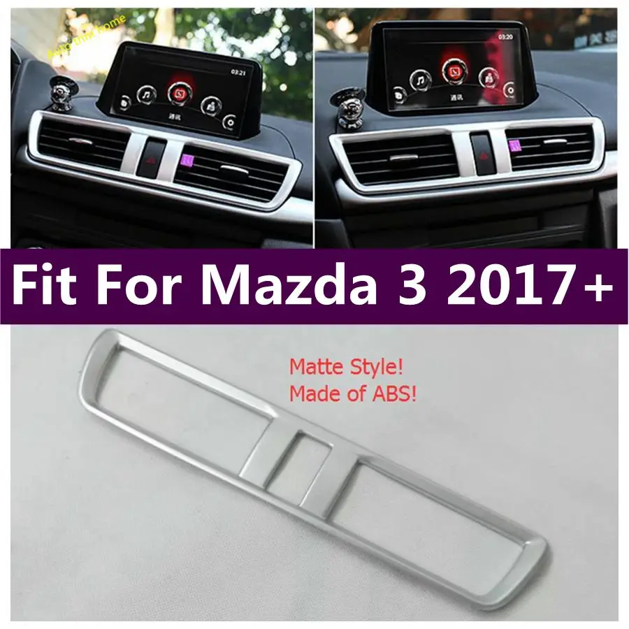 

Center Air Conditioning Outlet AC Vent / Warning Lights Lamps Decoration Frame Cover Trim For Mazda 3 2017 2018 Car Accessories