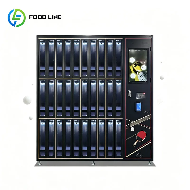 Ping Pong Paddle Ball Vending Machine Smart Locker Cabinet Table Tennis Touchscreen Payment Customized