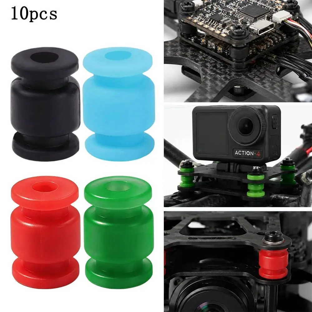 10pcs 13x9x3.5mm Rubber Damper Balls Anti Vibration 4 Colors Soft Mount Shock Absorption Balls RC Part