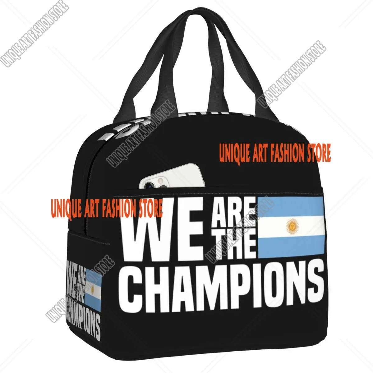 Flag Of Argentina Lunch Box for Women Resuable Leakproof Thermal Cooler Food Insulated Argentine Football Lunch Bag Office Work