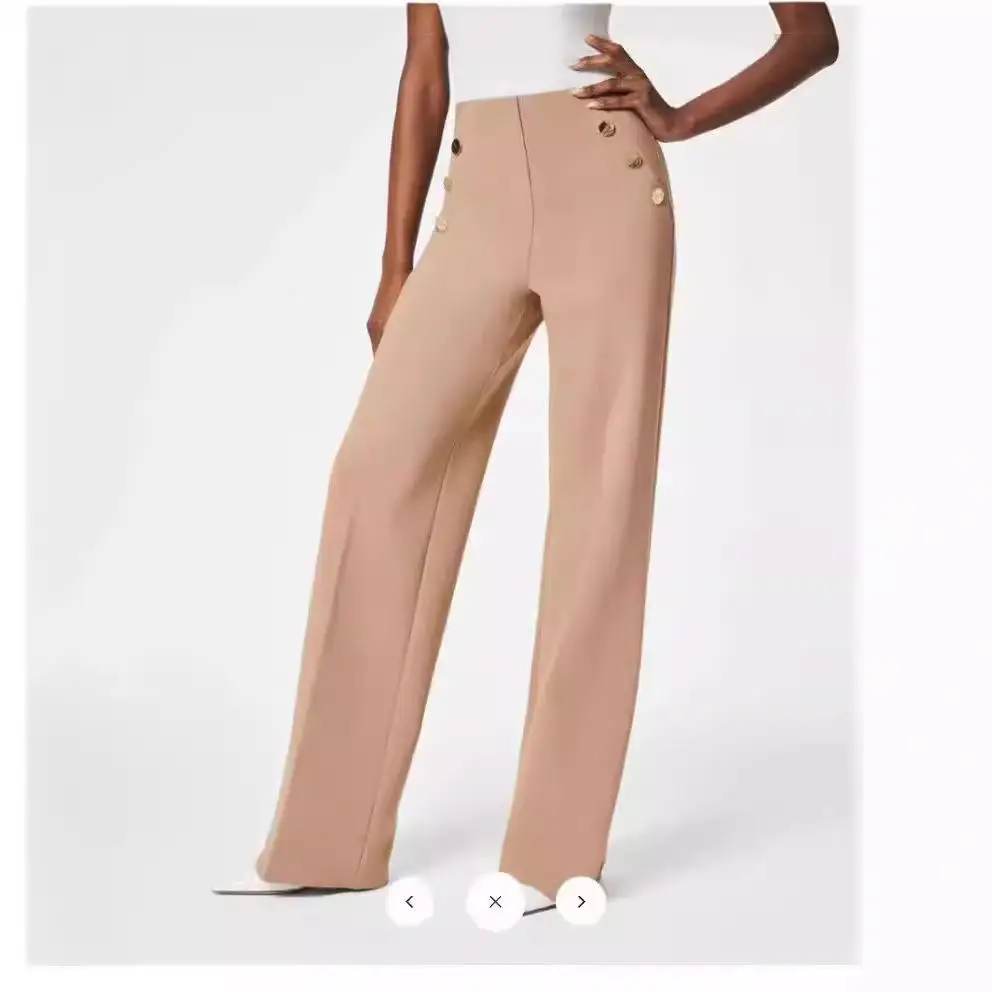 

Широкие леггинсы с высокой талией, утягивающие живот, с эффектом подтяжки ягодиц, тонкие летние длинные брюки для женщин, для фитнеса и йоги