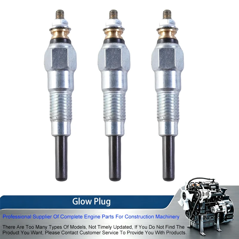 3PCS 3TNV76 3TNV70 Glow Plug For Yanmar John Deere Spark Plug Lgnition System Engine Preheat Plug Excavator Accessories