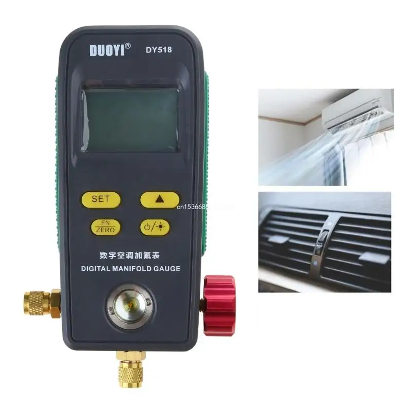 Refrigeration Digital Manifold HVAC System Gauge High-precision Vacuum Pressure Temperature Leakage Tester Dignostic Dropship