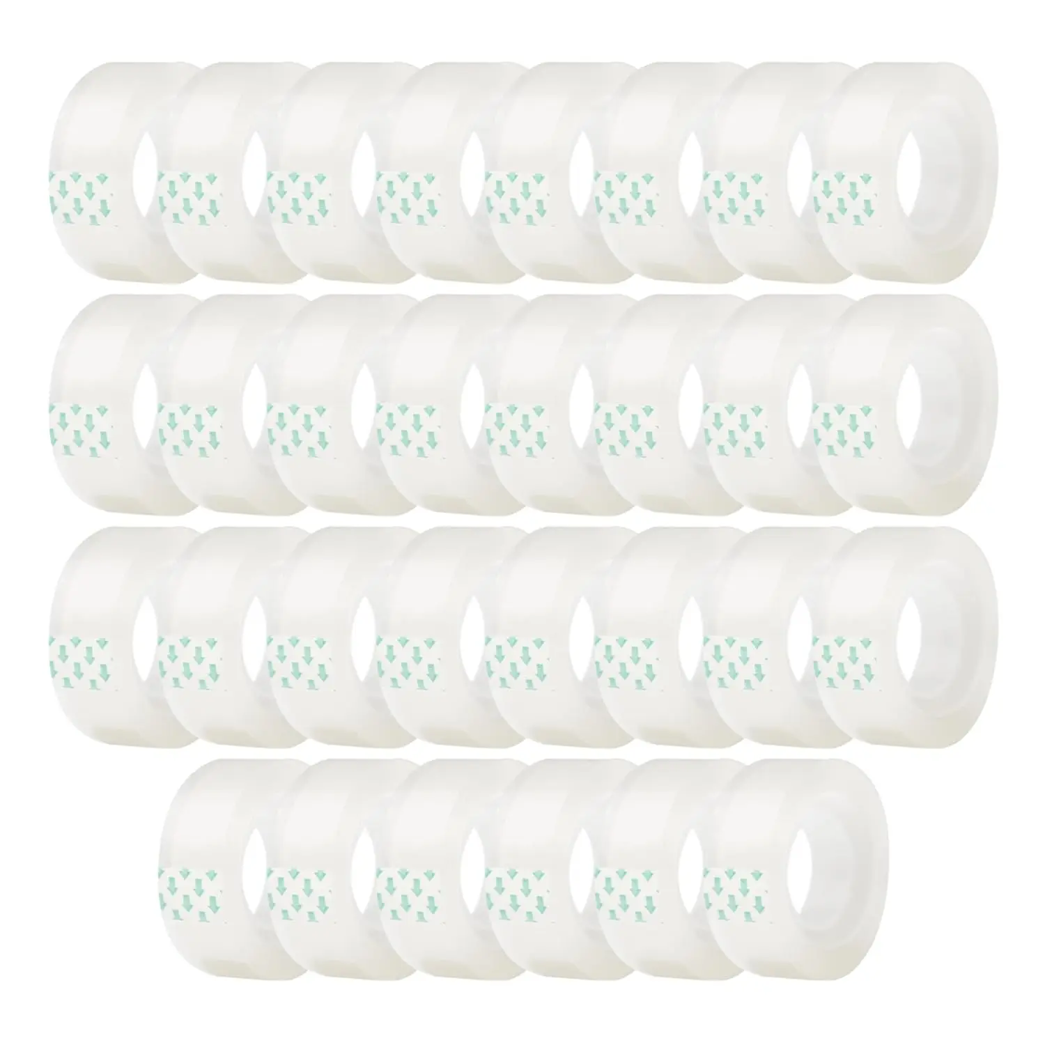 

30 рулонов прозрачной клейкой ленты для диспенсера, прочная, 0,7 дюйма x 27,3 ярда, идеально подходит для офиса, дома и школы