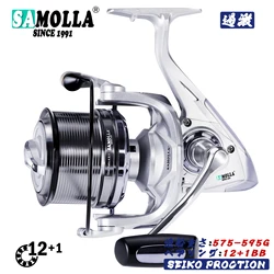2022 Spinning Fishing Reel 12+1BB High Speed 4.6:1 25KG Max Drag Sea Boat Fish Coil Trolling Surf Big Metal Spoon Moulinet Peche