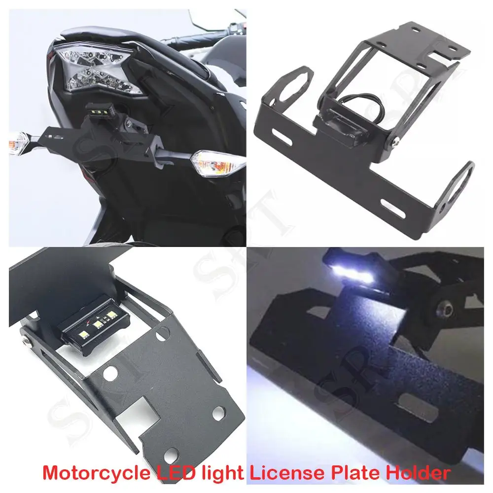 

Fit For Kawasaki Ninja 650 Z650 Ninja650 Motorcycle Accessories LED lighting Lamp Bracket Rear license Plate Holder 2017-2024