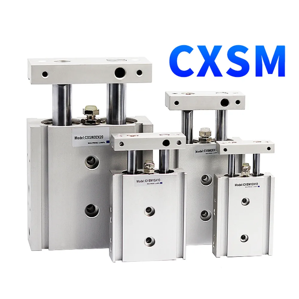 CXSM 20-10/15/20/25/30/35/40/45/50 Pneumatic Double pole biaxial cylinder small bore with magnetic set-top cylinder