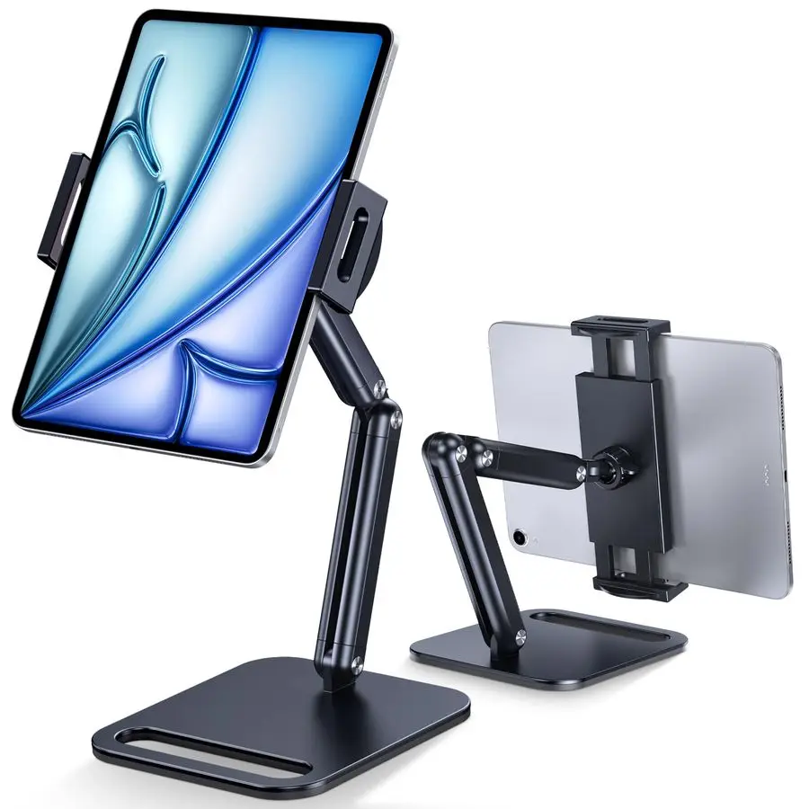 

Tablet Stand for iPad, Aluminum Tablet Holder with HeavyDuty Base for Desk, Fully Adjustable Angle, Compatible with iPad Pro Air