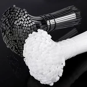 Plastic nylon clamps, self-locking, cord ties straps, adjustable cables fixing loop, home office wire zip ties, 500 pcs, 100pcs 5 Main Sales Nylon Crackers - №4