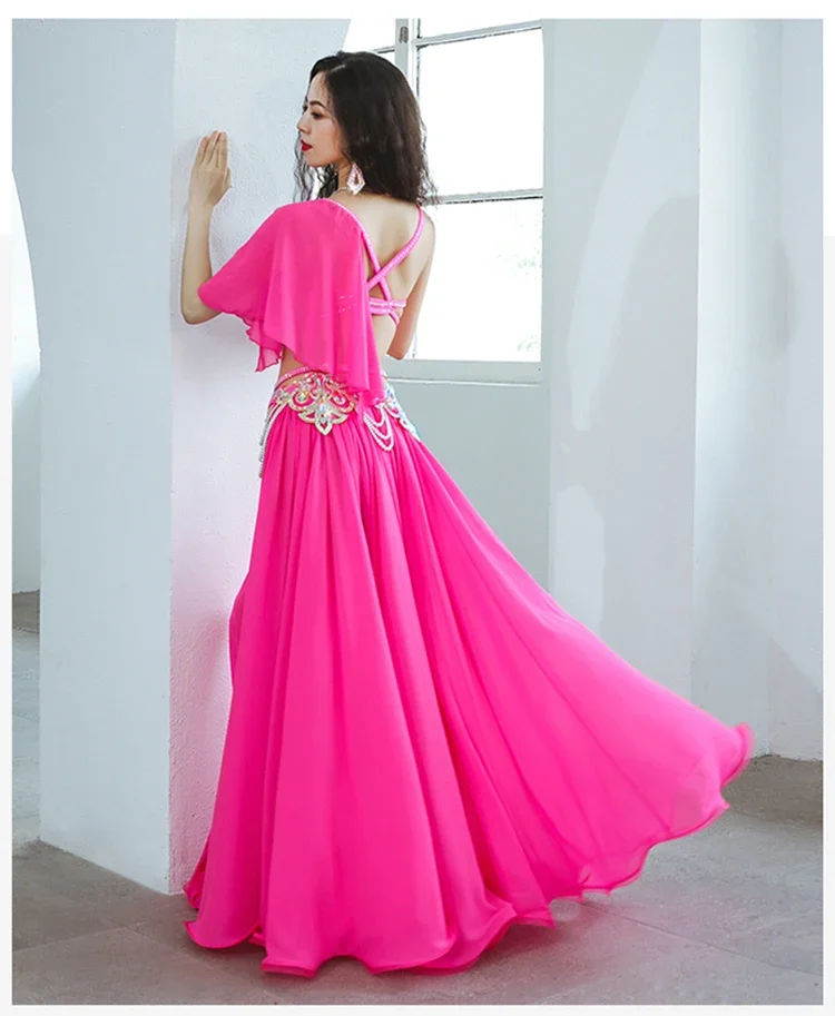 Professionele Popsong Vrouwen Egyptische Buikdans Kostuum Set Prestaties Oosterse Dans Outfit Groep Competitie Kostuums