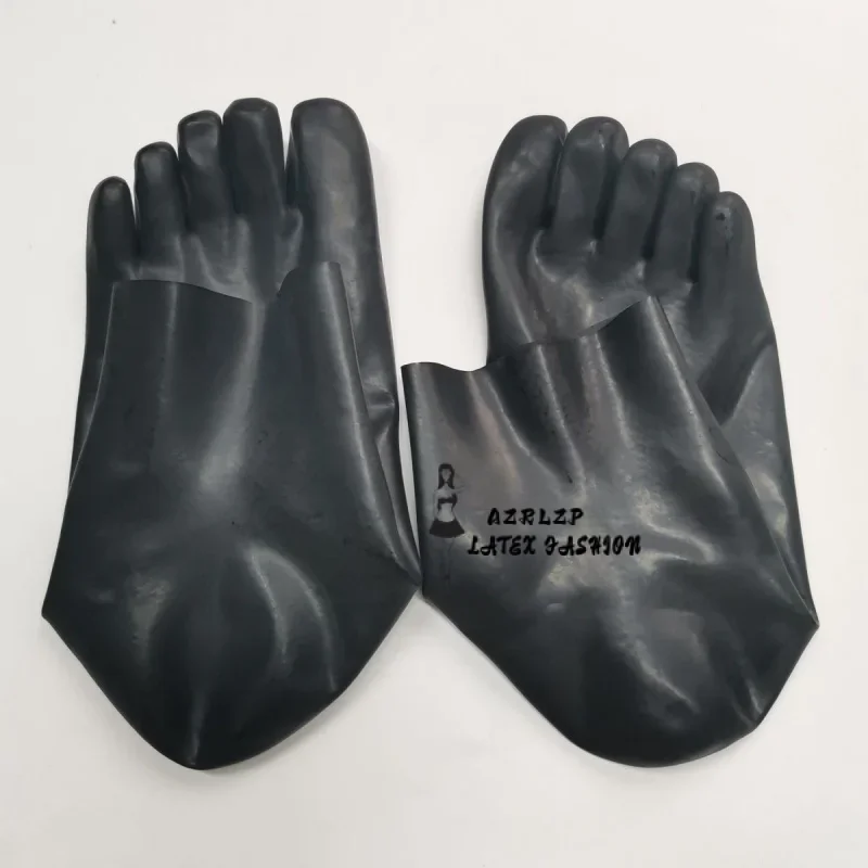 

Black Latex Toe Socks One-Time Molding