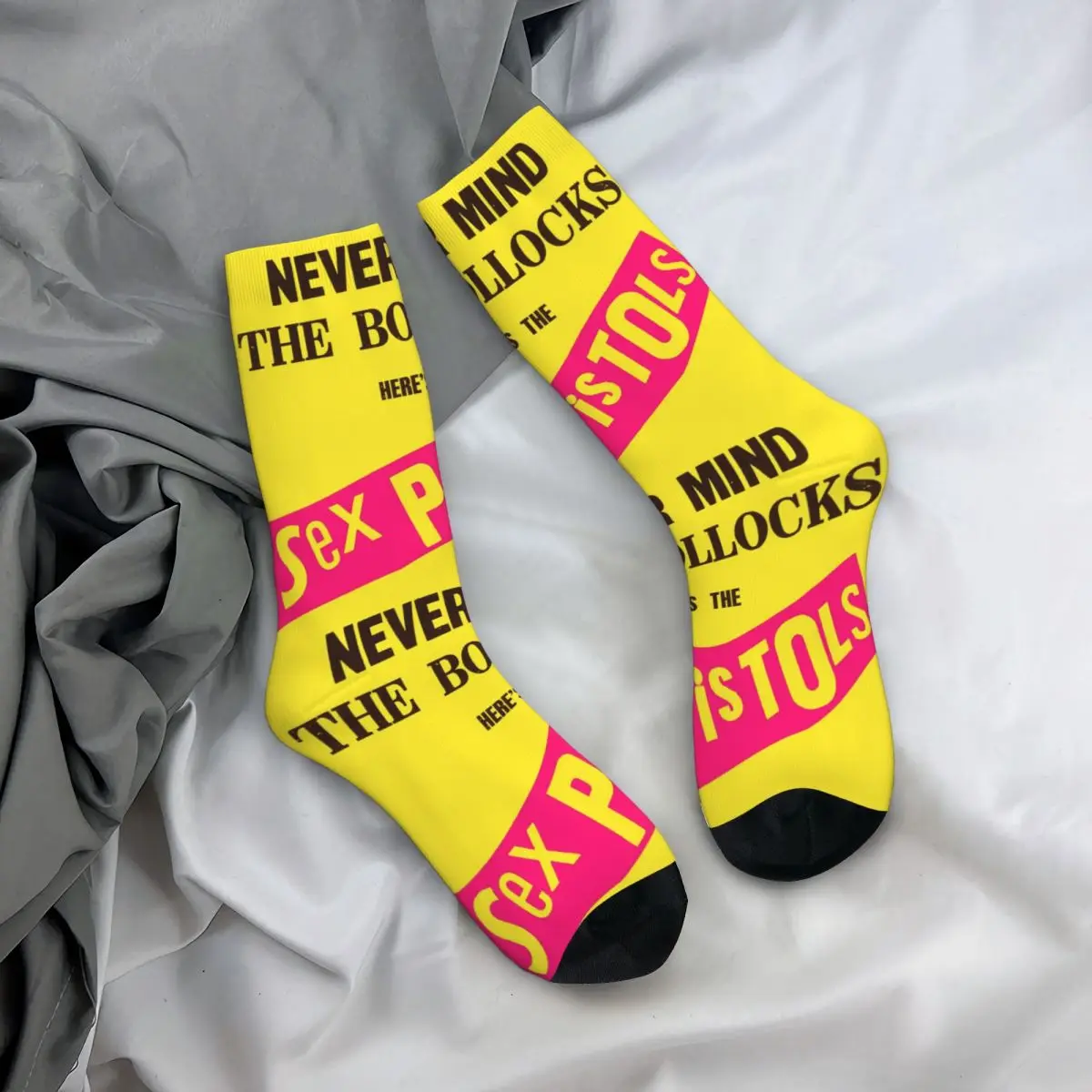 Female Male Sex Pistols Band Socks Soft Fashion Socks Crazy Merch Middle TubeSocks Suprise Gift Idea