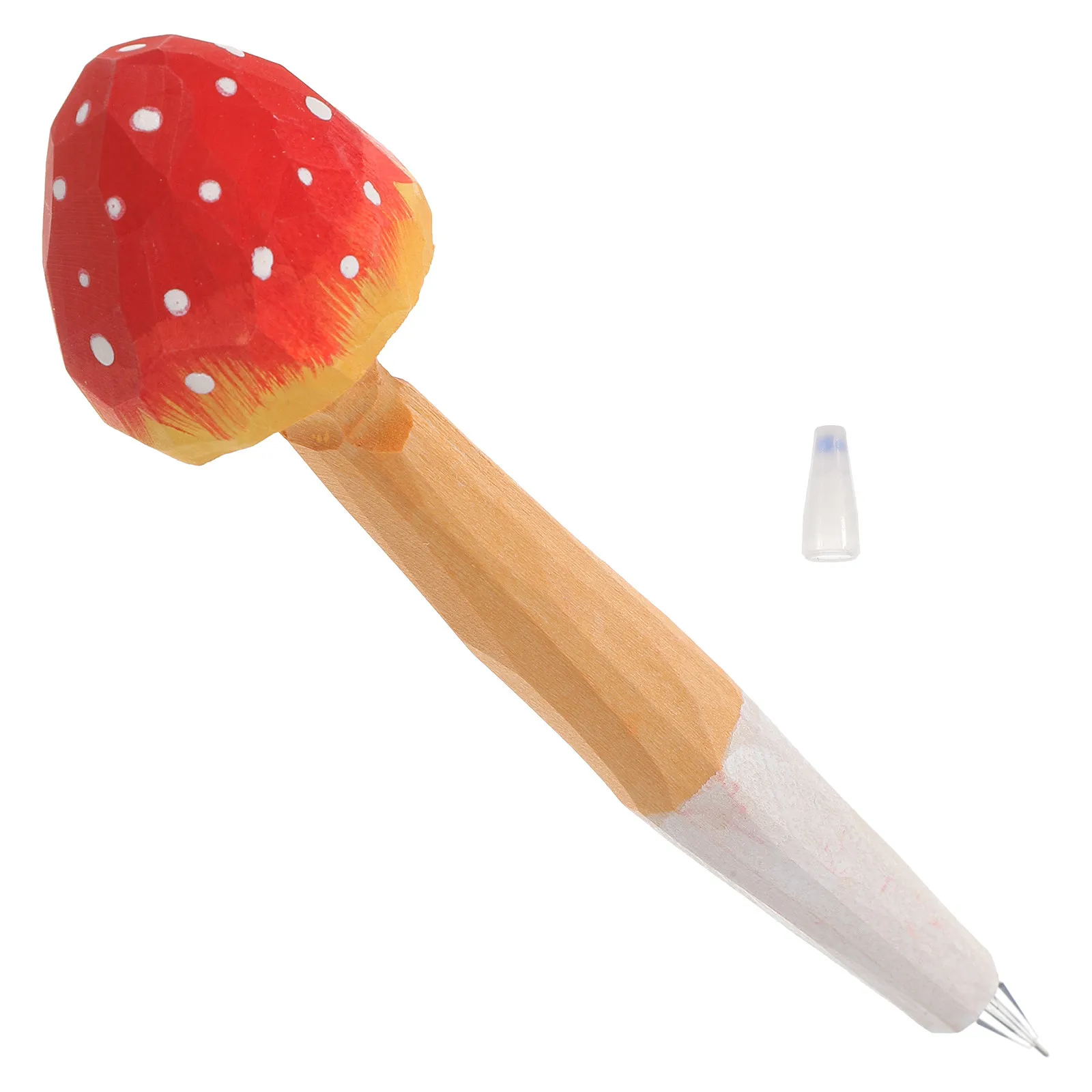 

Деревянная шариковая ручка в форме гриба, эргономичный дизайн, креативная забавная ручка для письма для студентов, детей, призы для класса, офиса, дома