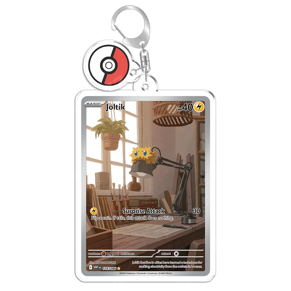 Keychain for Pokemon Dwebble Lampent Rapidash Cofagrigus Anime Game Fans Gifts Recycled Acrylic Backpack Pendant Decoration Rare view 2