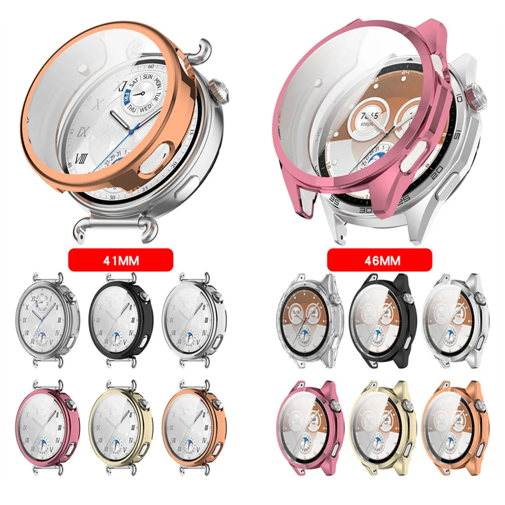 화웨이 워치 GT6 41mm용 TPU 보호 케이스, 스크래치 방지 풀 프로텍션 스크린 프로텍터 범퍼 커버