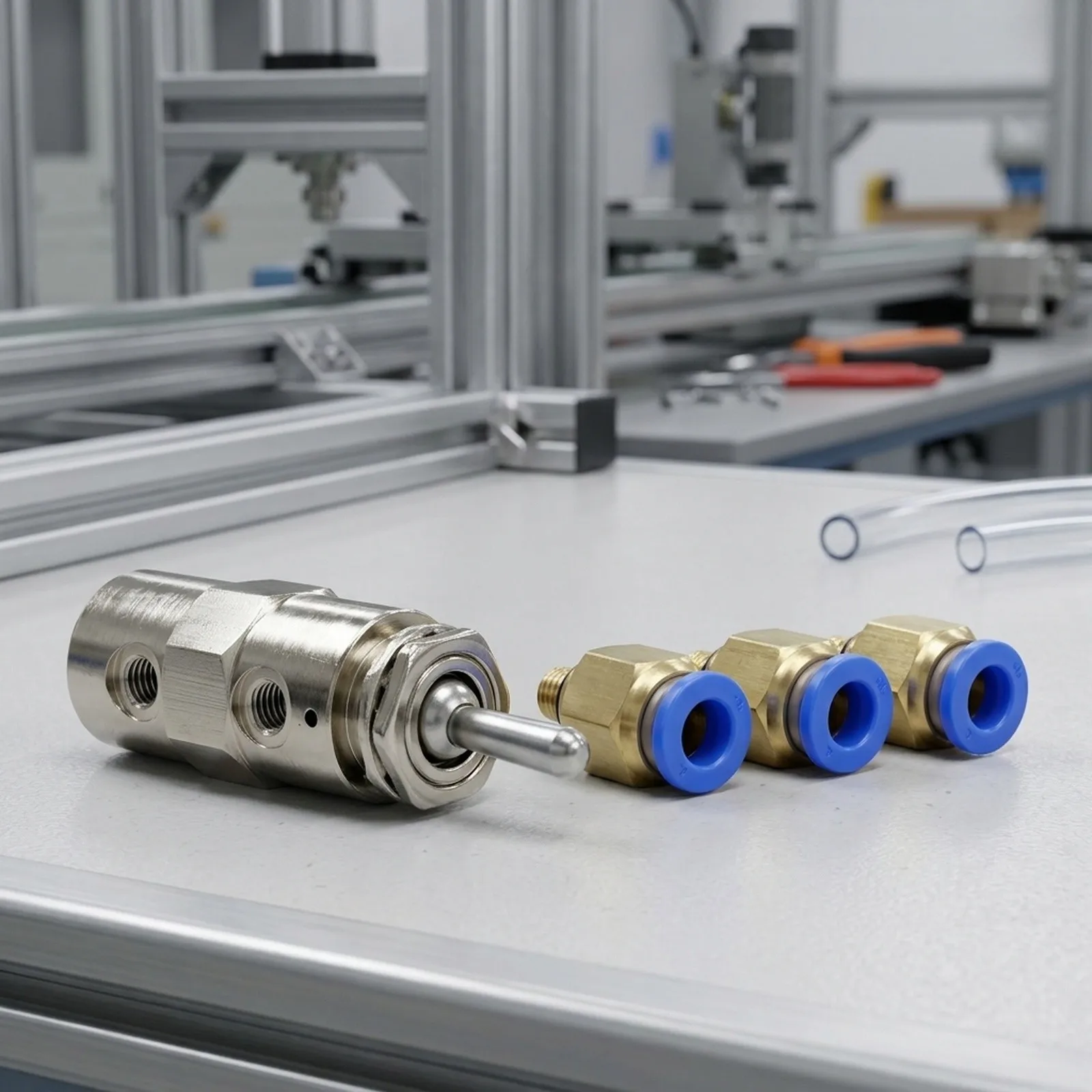 TAC4V Premium Pneumatic Control Mechanism Featuring Two Positions and Five Ways Alongside Reliable Six Millimeter Connectors