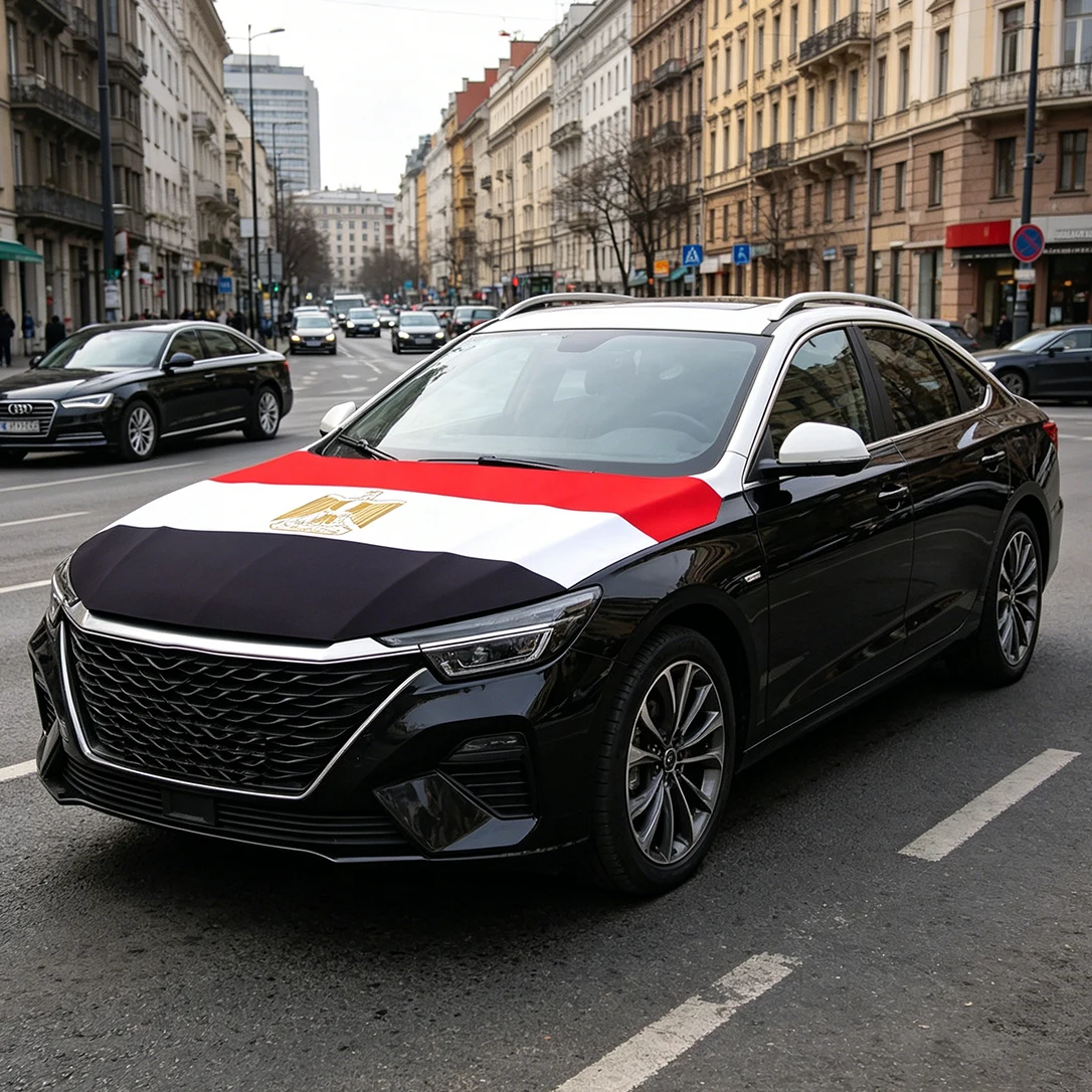 Car Accessories Egypt - غطاء محرك السيارة بعلم مصر، علم