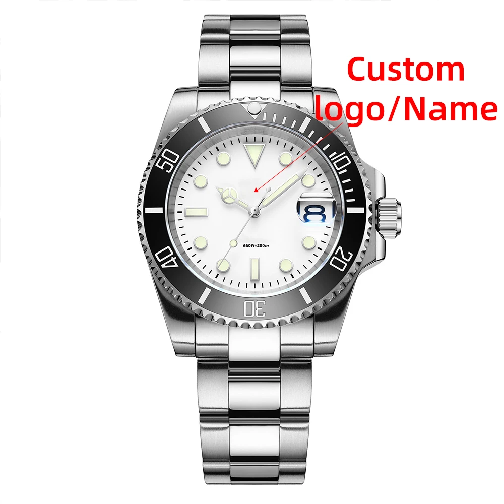 ADDIESDIVE Men Quartz Custom Wristwatch 200m Waterproof Dive Ceramic Bezel Luminous 316L Stainless Steel 41mm Men's Watch