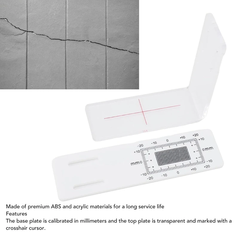 Crack Monitoring Record, Acrylic Tell Tale Corner Crack Monitor For The Standard Crack And Corner Tell Tale Record