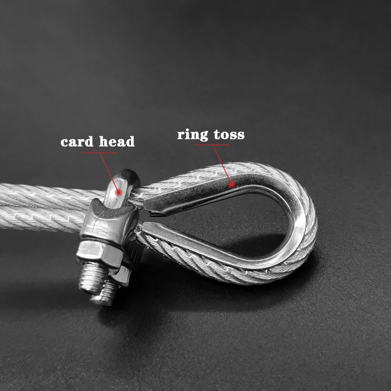 Rustproof 316 Stainless Steel Rings U Shape Wire Rope Thimble Protective Loop Corrosion Resistant Cable Rigging Lifting Hardware