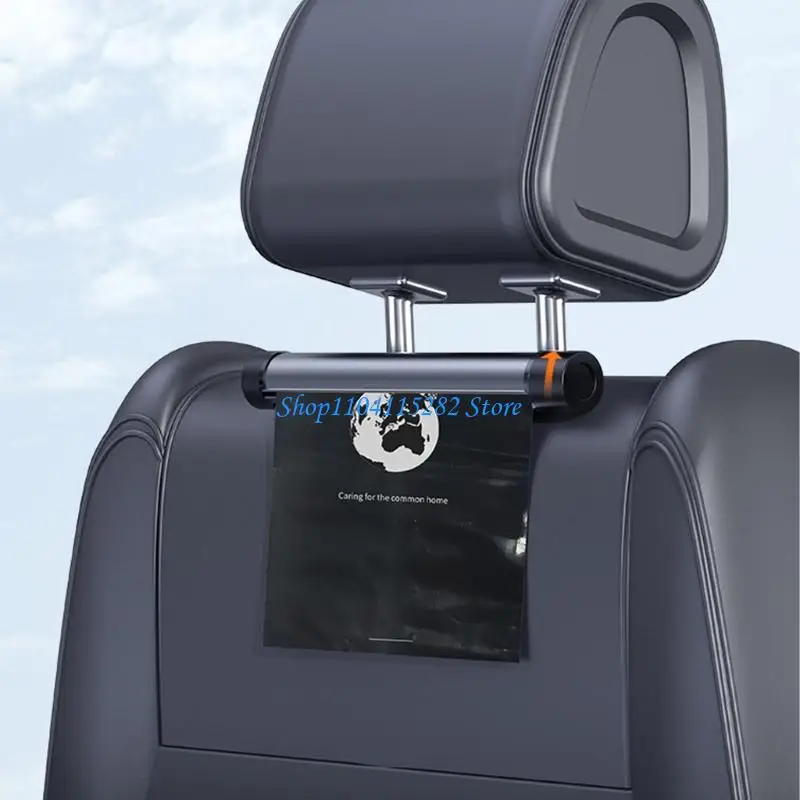 

Space Saving Rotating Garbage Bag Dispenser Universal For Vehicle Headrest