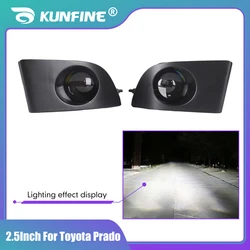 2.5'' Bi-Xenon HID Car Fog Light Projector Lens Kit For Toyota Prado LandCruis Mazda Car Headlight High Low Beam Yelllow Light