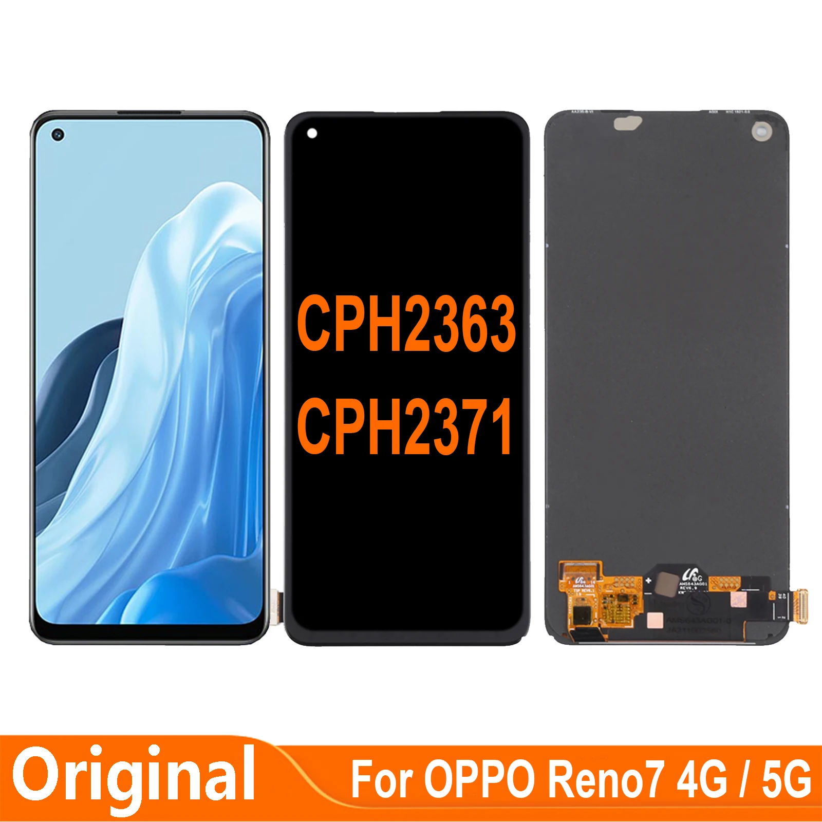 

90HZ AMOLED For OPPO Reno7 SE 4G 5G CPH2371 CPH2363 LCD Display Touch Screen Digitizer Assembly Parts